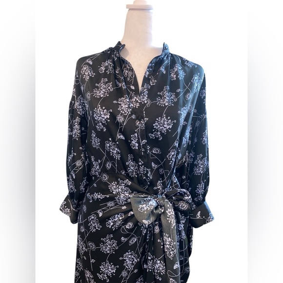 Cinq à Sept Women's Halette Dress Floral Black and White Midi Dress, Size 2 - Picture 13 of 16